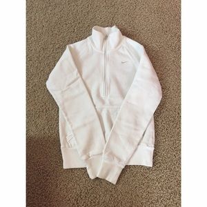 White Nike 1/4 Zip Sweatshirt XS