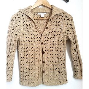 Abercrombie & Fitch Beige Cardigan Size Large