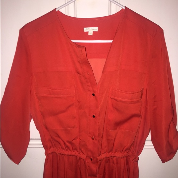 Shoshanna Orange Red Dress