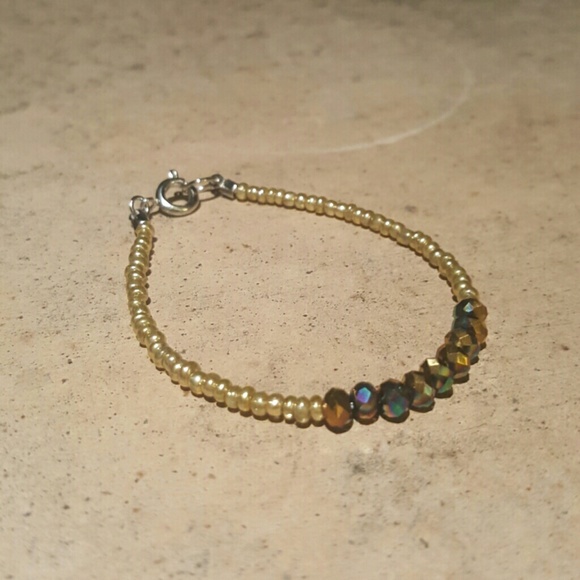Gold and Multicolor Beaded Bracelet