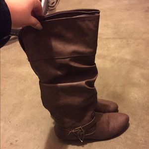 Knee high brown boots