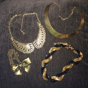 Black and Gold Statement Necklaces