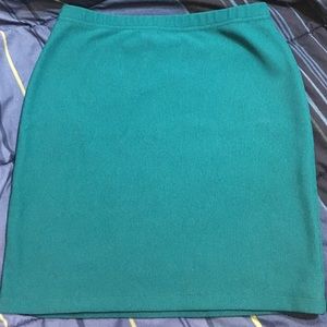 Teal tight fitted mini skirt