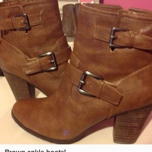 Brown Cognac Booties