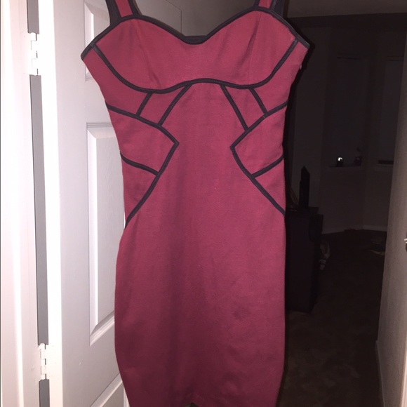 Bebe maroon dress cocktail