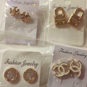 ALL 4 pairs! mk chanel earring tb