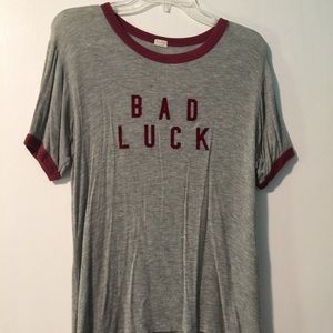 brandy melville 'bad luck' penny tee