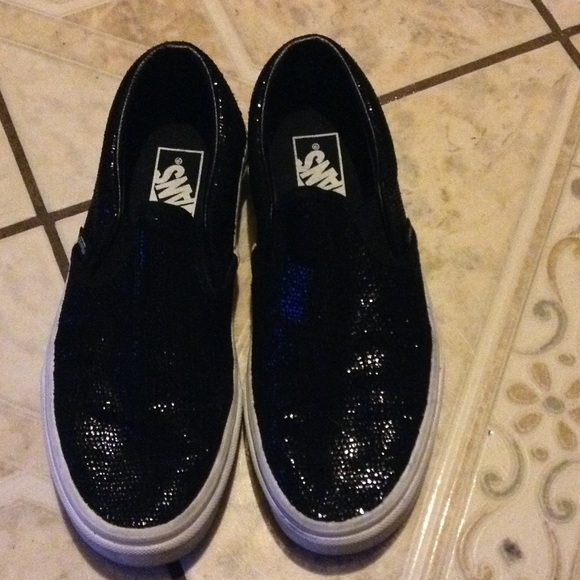 Black shiny vans