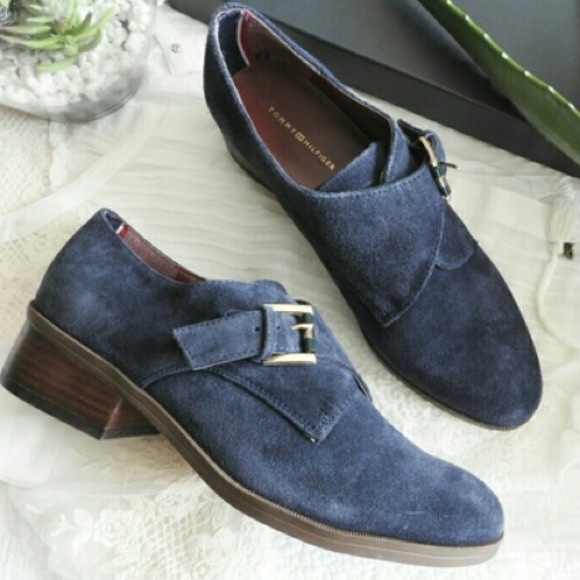 Blue suede loafers Tommy Hilfiger shoes 8