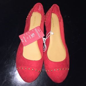 Red Merona flats