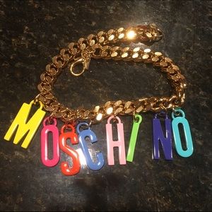 New with defect moschino multicolor necklace