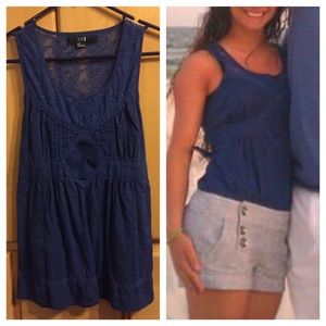 Blue Lace Forever 21 Top