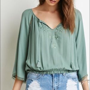 Embroidered pesant blouse