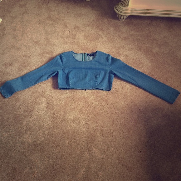 Denim crop top