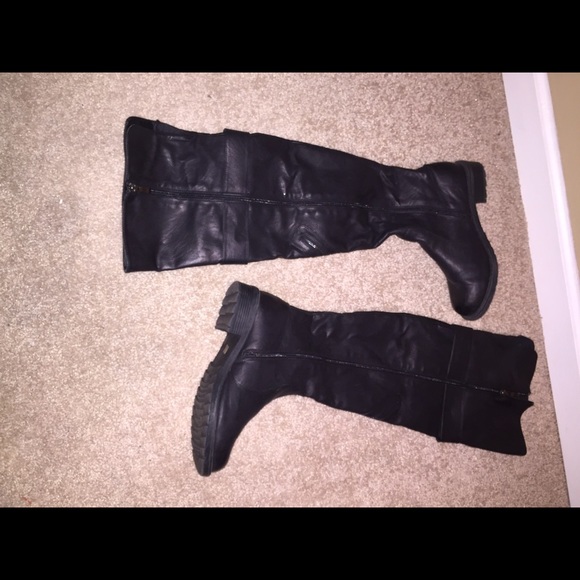 Black over the knee boots