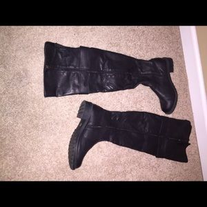 Black over the knee boots