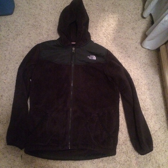 Fuzzy north face jacket