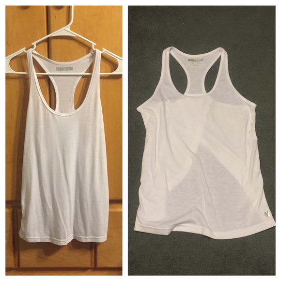 White Open Back Tank Top