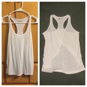 White Open Back Tank Top