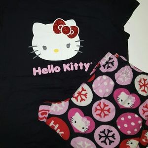 PINK HELLO KITTY PAJAMA SET