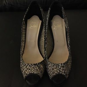 Christian louboutins black and white