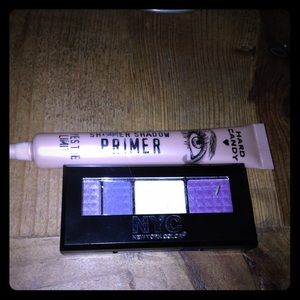 Hard candy shimmer primer & NYC eyeshadow