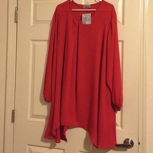 Long Sleeve Red Dress