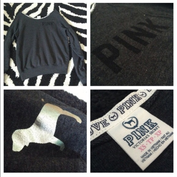 PINK grey sweatshirt