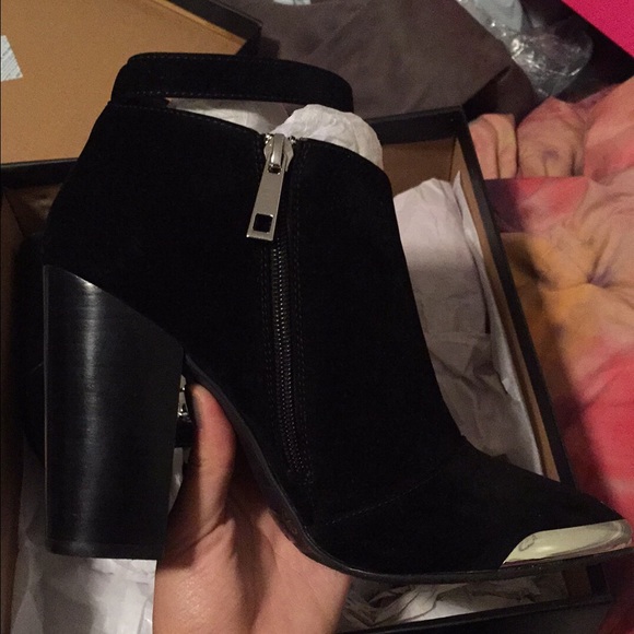 Nasty Gal Black Suede Booties - Picture 2 of 3