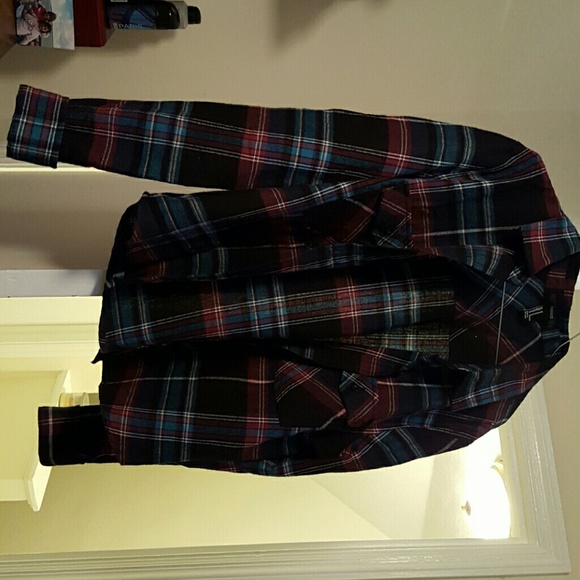 F21 cut off flannel