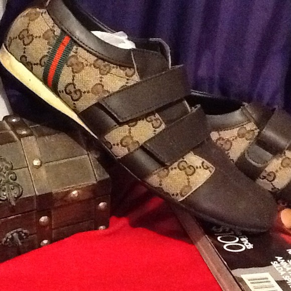 Monogram G brown sneakers, ladies size 12