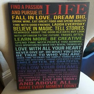 Inspirational poster board