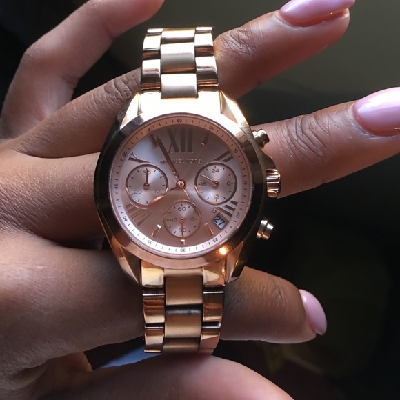 Authentic mk rose gold watch.
