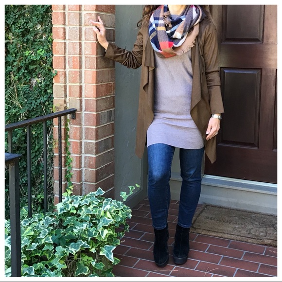 ✨LAST ONE ✨Paris Faux suede draped jacket - Picture 2 of 8