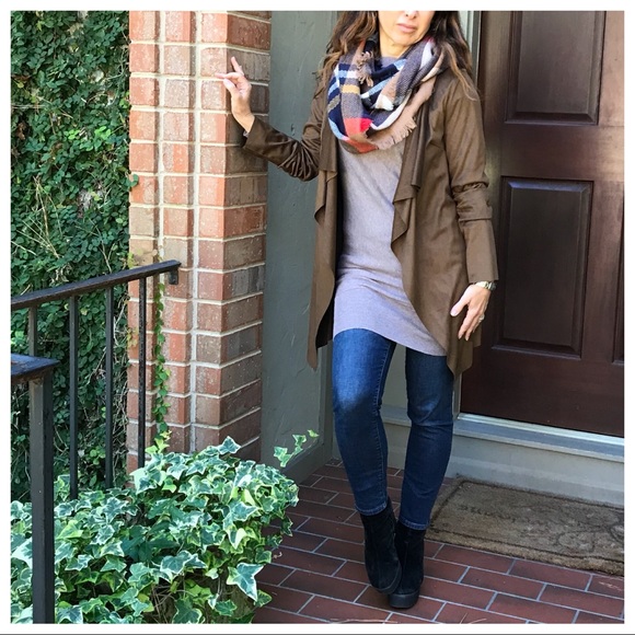 ✨LAST ONE ✨Paris Faux suede draped jacket - Picture 3 of 8