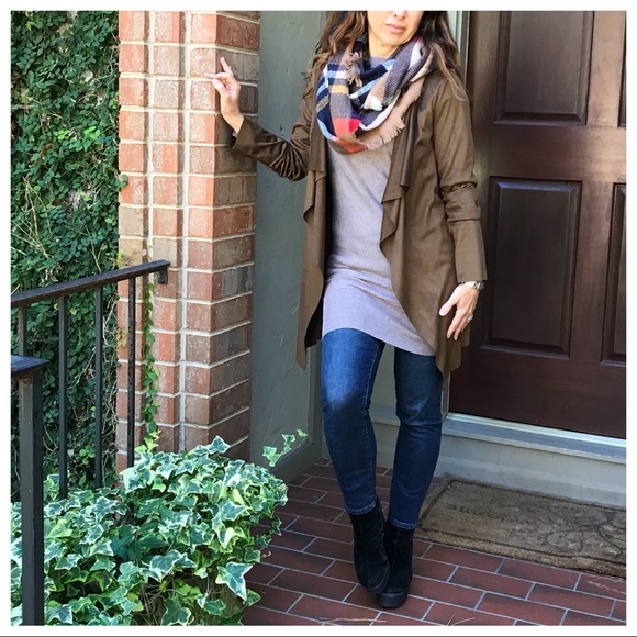 ✨LAST ONE ✨Paris Faux suede draped jacket - Picture 4 of 8