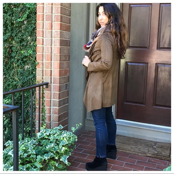 ✨LAST ONE ✨Paris Faux suede draped jacket - Picture 5 of 8