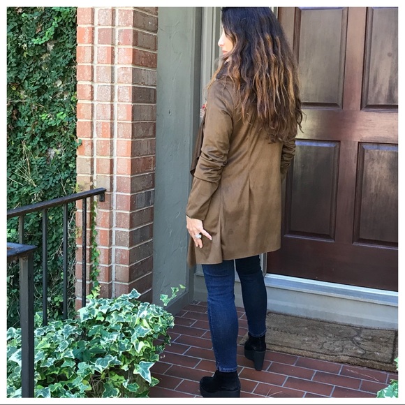 ✨LAST ONE ✨Paris Faux suede draped jacket - Picture 6 of 8