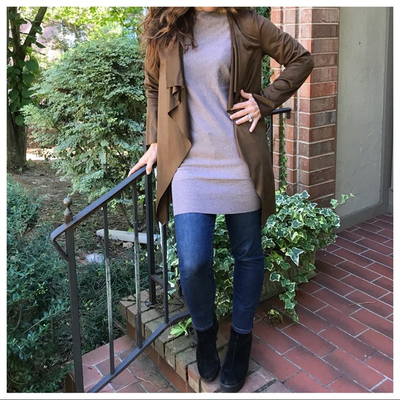 ✨LAST ONE ✨Paris Faux suede draped jacket - Picture 7 of 8