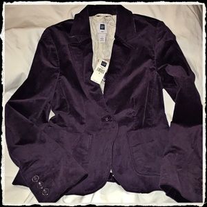 Purple Blazer by The Gap - velvet like feel