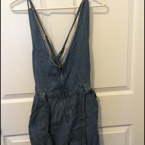 Free people denim jumpsuit