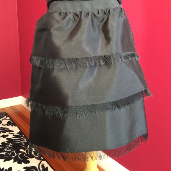 ❌sold❌ Kate spade black fringe skirt - Picture 2 of 3