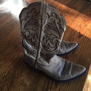 Genuine leather cowboy boots