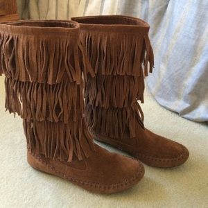 LC Lauren Conrad fringe boots