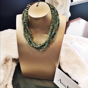 Silpada gorgeous turquoise & bronze bead necklace