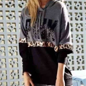 ISO VS PINK LEPOARD/CHEETAH PRINT HOODIE