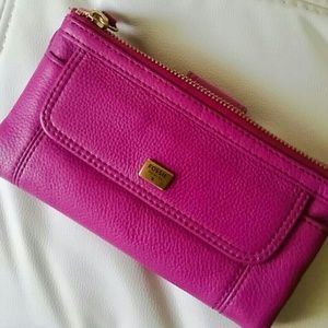 Fossil Fuscia Clutch Wallet