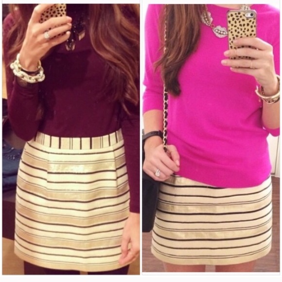 J. Crew Dresses & Skirts - *REDUCED* J. Crew Gold stripe Skirt
