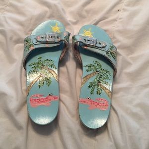Hand painted Dr. Scholl's sandals