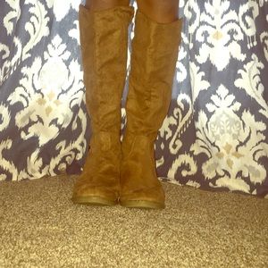 Knee high light brown boots